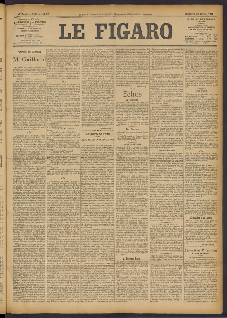 Miniatura de Le Figaro del 22 de enero de 1899, nº 22