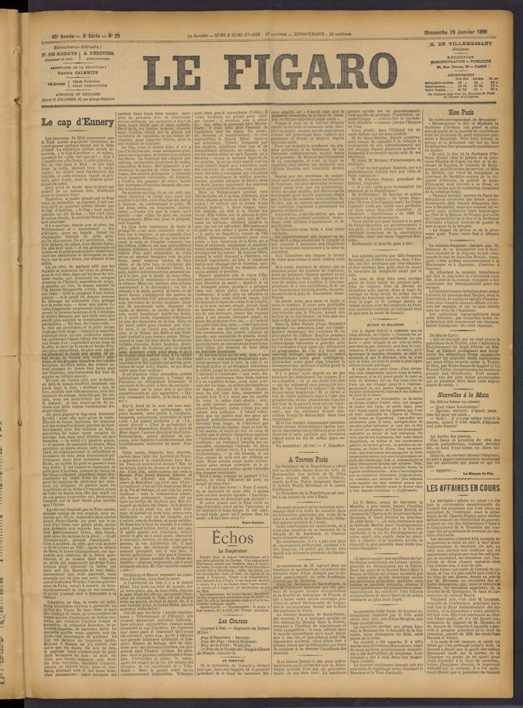 Miniatura de Le Figaro del 29 de enero de 1899, nº 29