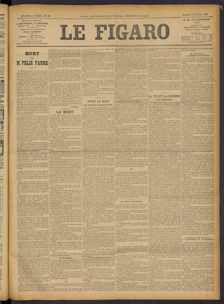 Miniatura de Le Figaro del 17 de febrero de 1899, nº 48