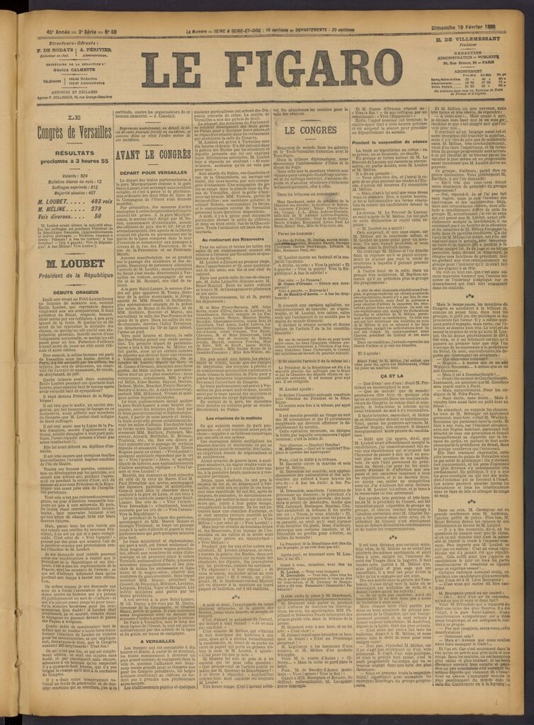 Miniatura de Le Figaro del 19 de febrero de 1899, nº 50