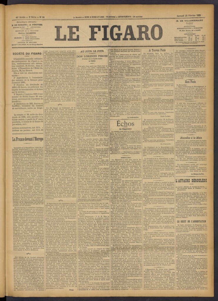 Miniatura de Le Figaro del 25 de febrero de 1899, nº 56