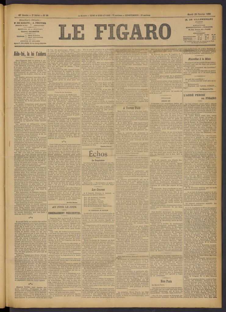 Miniatura de Le Figaro del 28 de febrero de 1899, nº 59