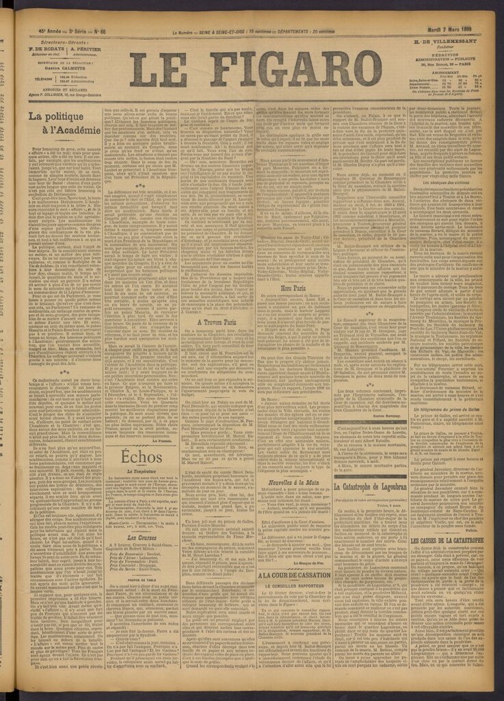 Miniatura de Le Figaro del 7 de marzo de 1899, nº 66