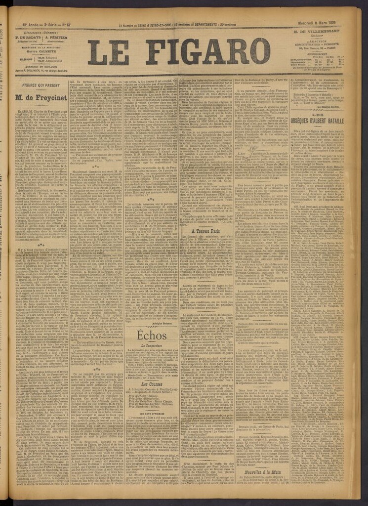 Miniatura de Le Figaro del 8 de marzo de 1899, nº 67