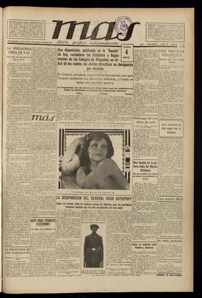 Miniatura de Más: diario gráfico independiente del 4 de febrero de 1930