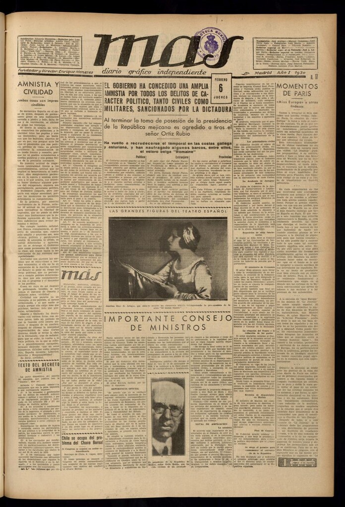 Miniatura de Más: diario gráfico independiente del 6 de febrero de 1930