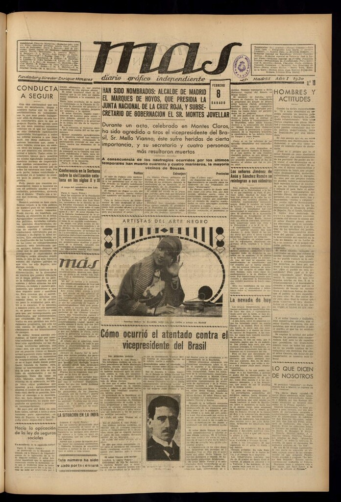 Miniatura de Más: diario gráfico independiente del 8 de febrero de 1930