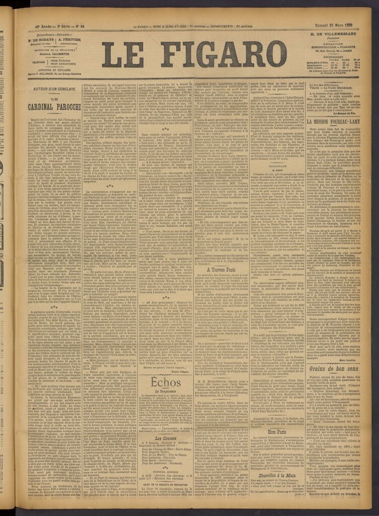 Miniatura de Le Figaro del 25 de marzo de 1899, nº 84