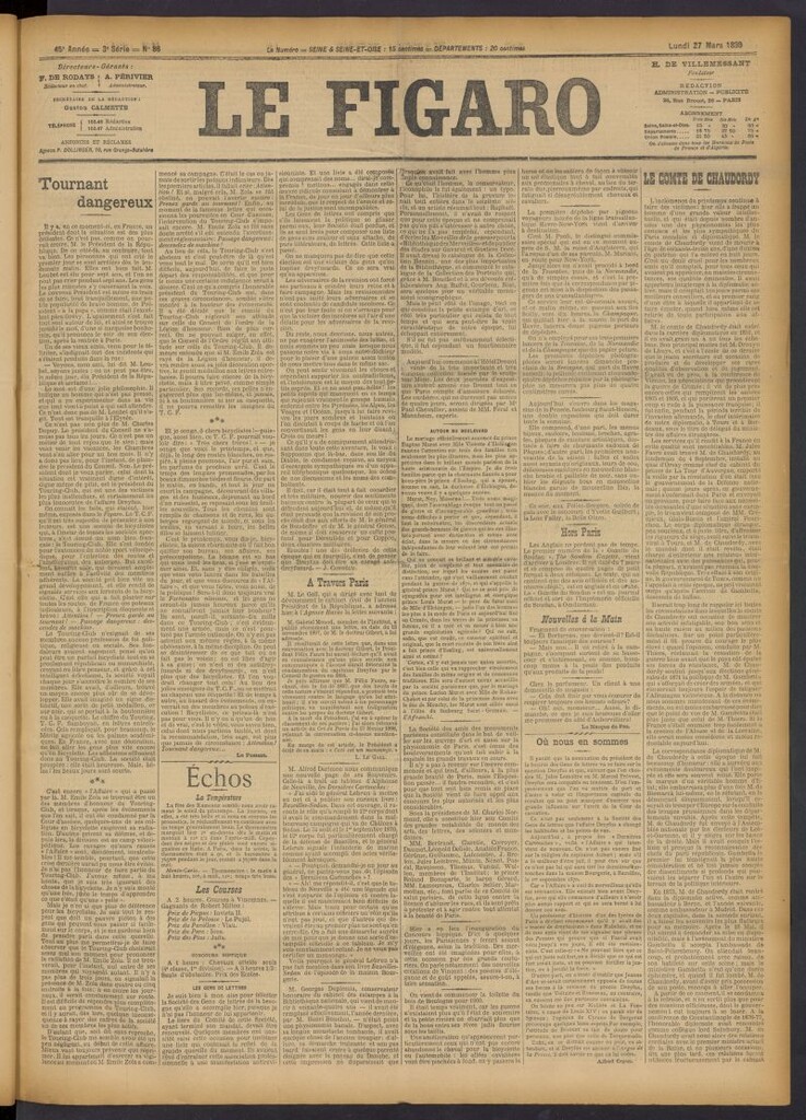 Miniatura de Le Figaro del 27 de marzo de 1899, nº 86