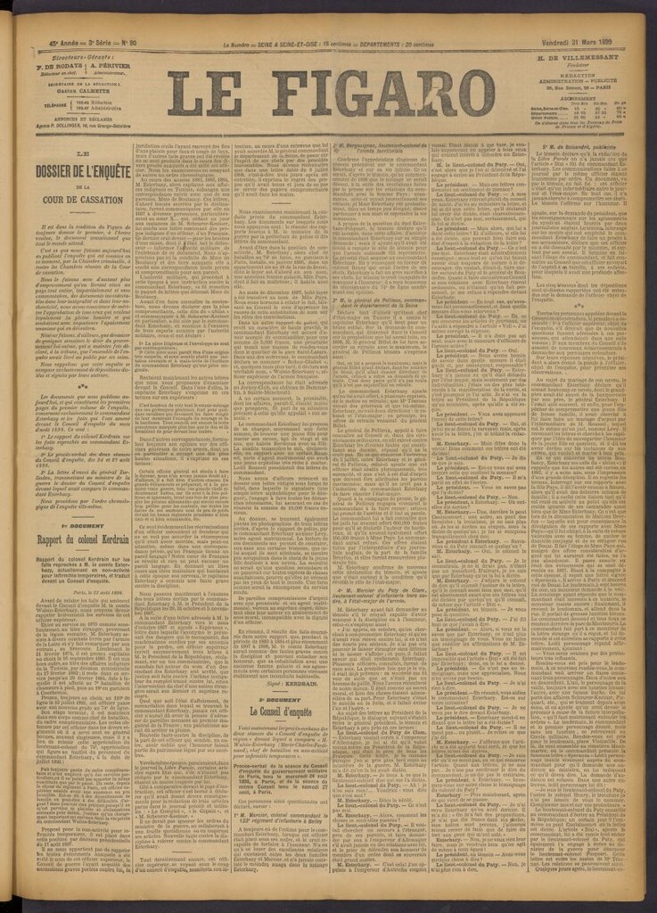 Miniatura de Le Figaro del 31 de marzo de 1899, nº 90