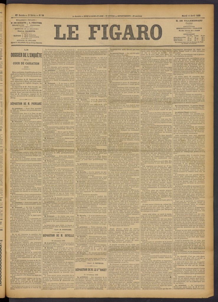 Miniatura de Le Figaro del 4 de abril de 1899, nº 94
