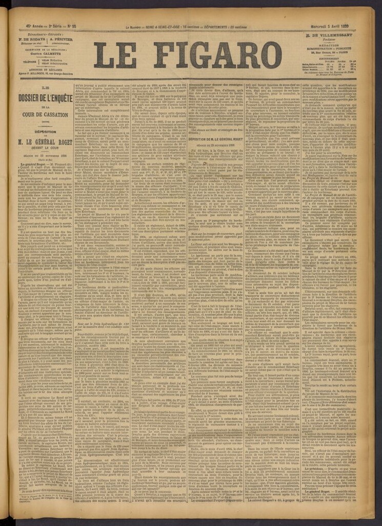 Miniatura de Le Figaro del 5 de abril de 1899, nº 95