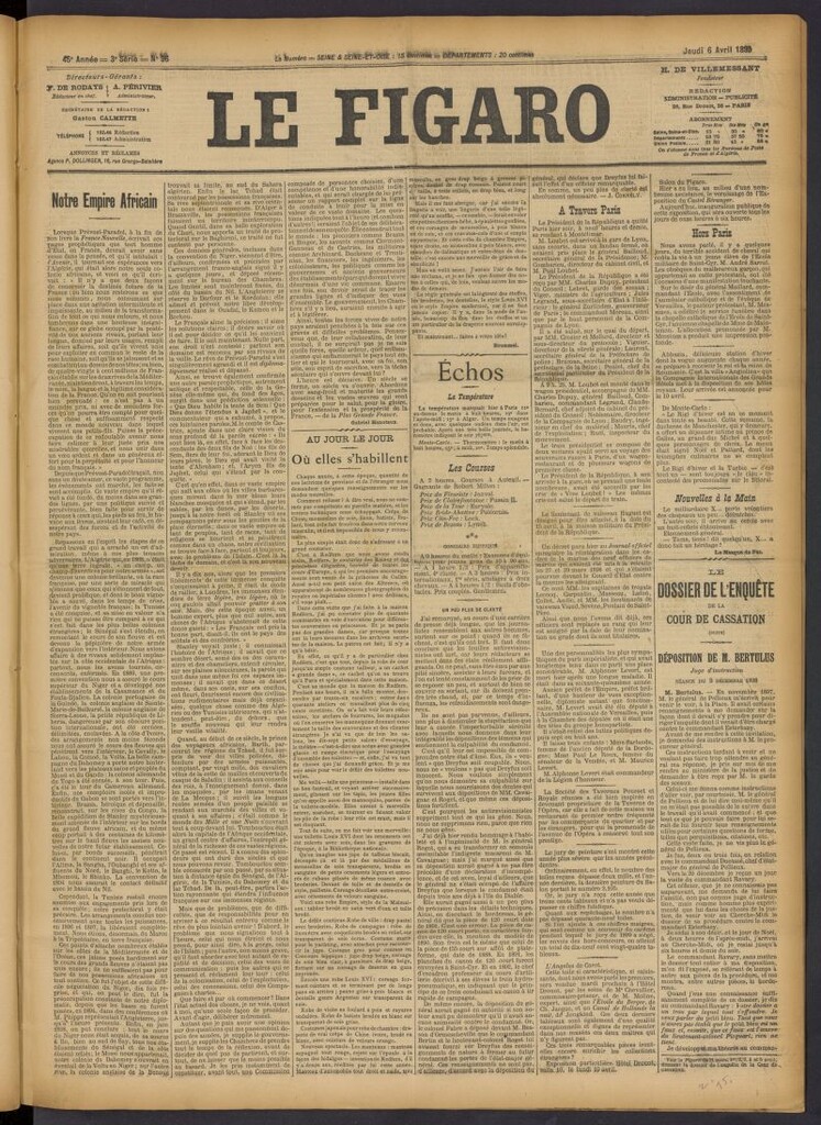 Miniatura de Le Figaro del 6 de abril de 1899, nº 96