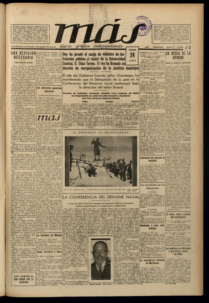 Miniatura de Más: diario gráfico independiente del 24 de febrero de 1930