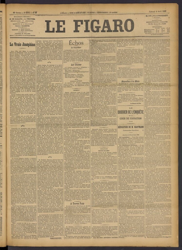 Miniatura de Le Figaro del 8 de abril de 1899, nº 98