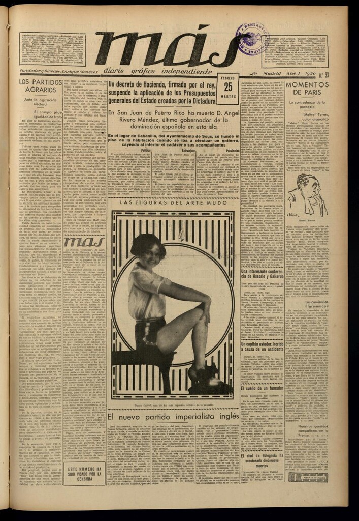 Miniatura de Más: diario gráfico independiente del 25 de febrero de 1930