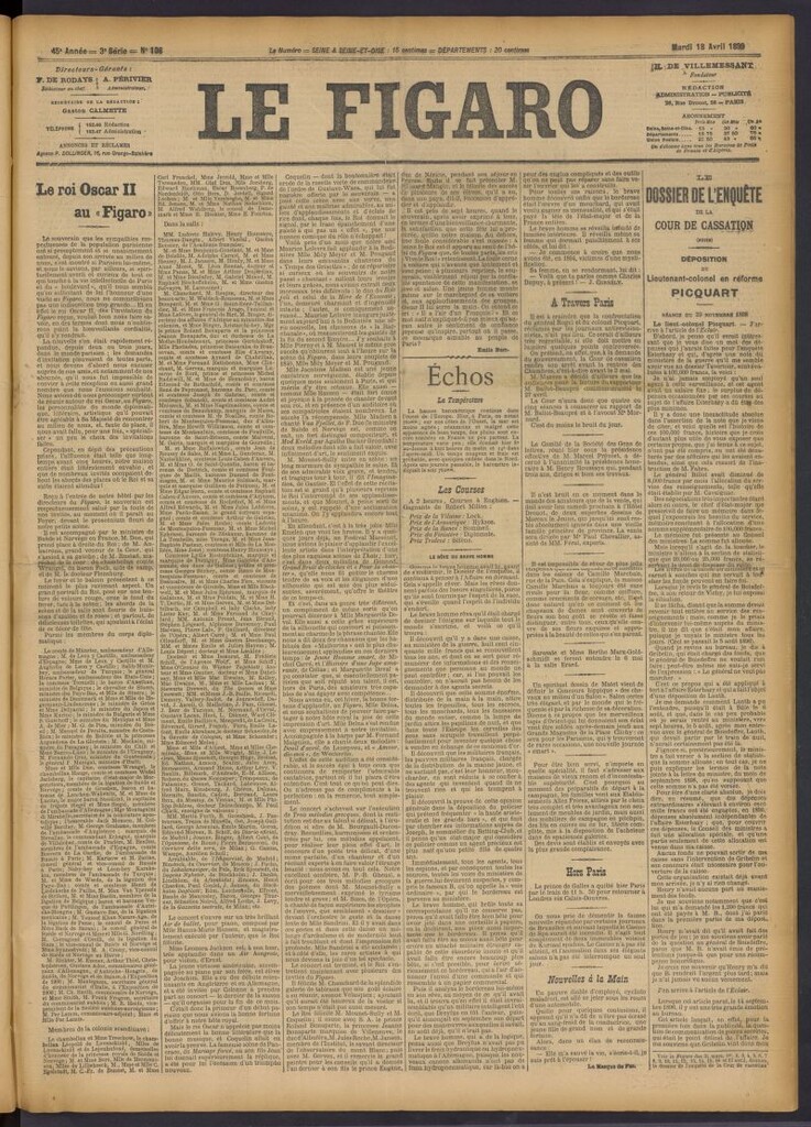 Miniatura de Le Figaro del 18 de abril de 1899, nº 108