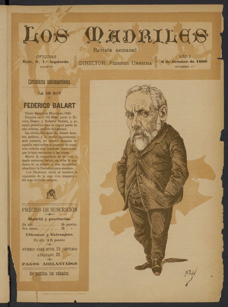 Miniatura de Los Madriles del 6 de octubre de 1888, nº 1