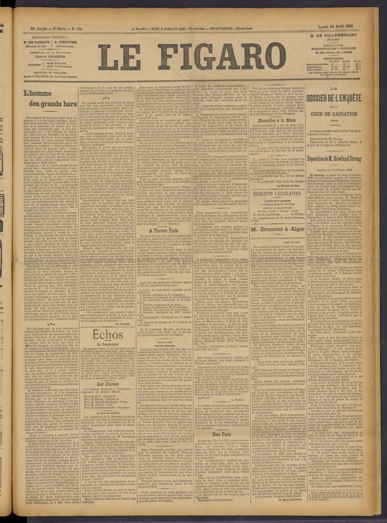 Miniatura de Le Figaro del 24 de abril de 1899, nº 114