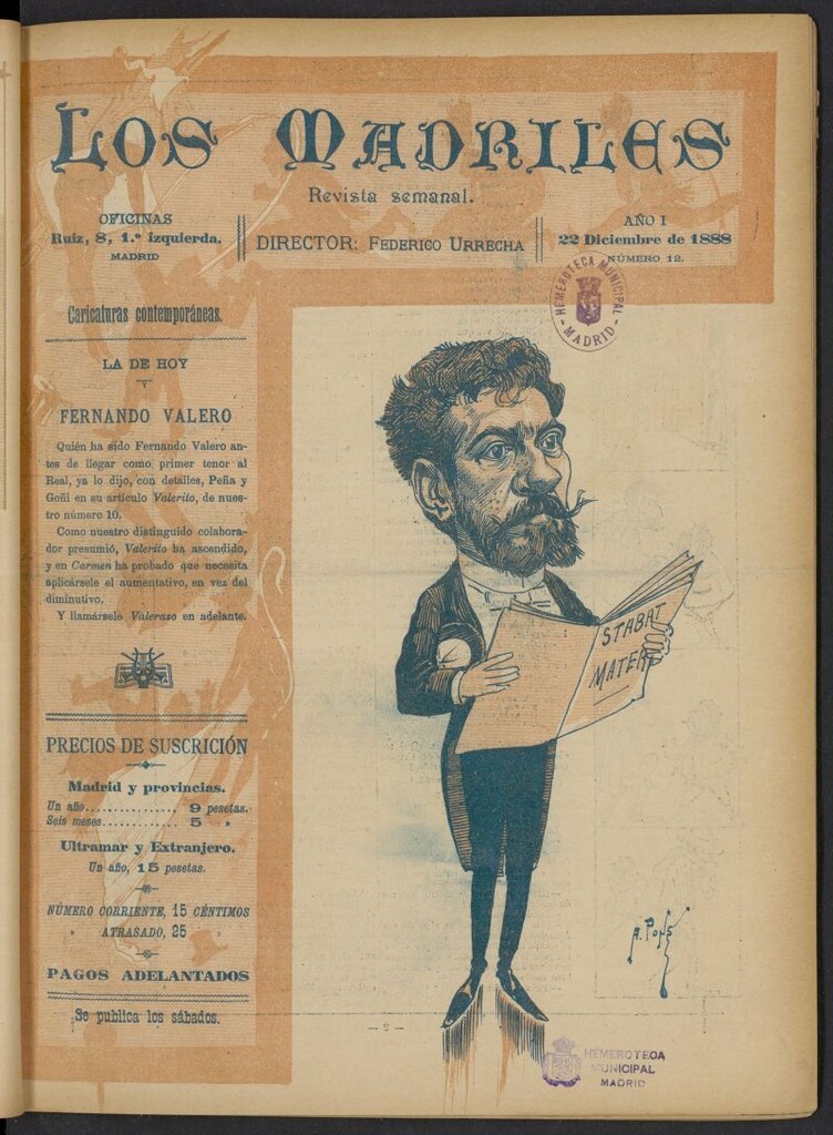 Miniatura de Los Madriles del 22 de diciembre de 1888, nº 12