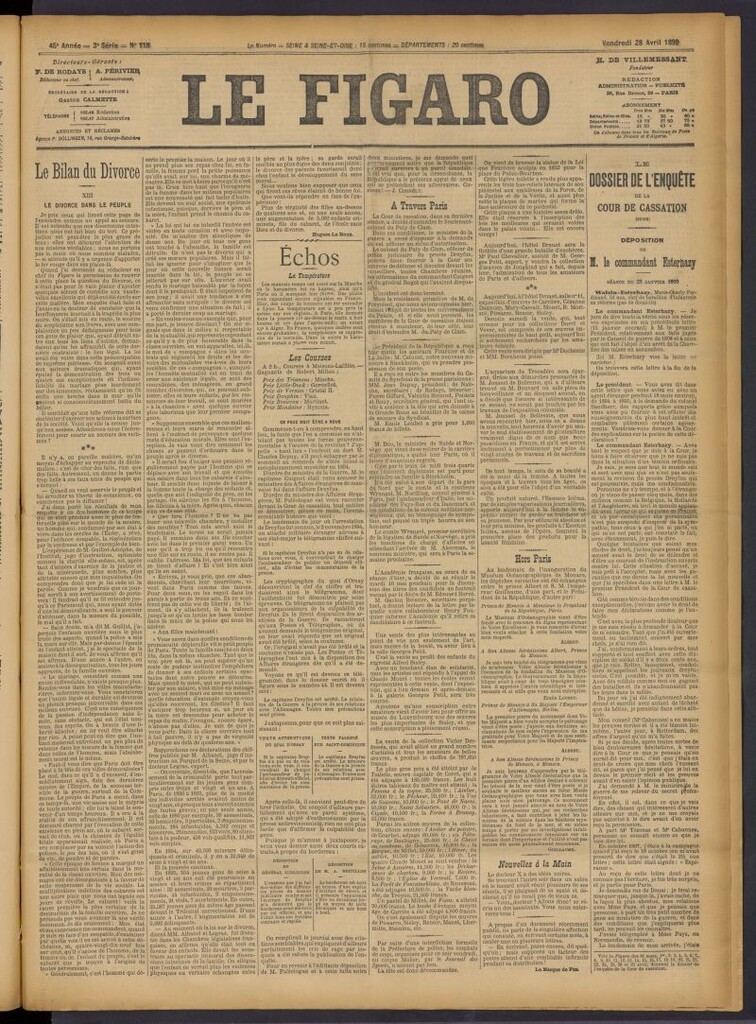 Miniatura de Le Figaro del 28 de abril de 1899, nº 118
