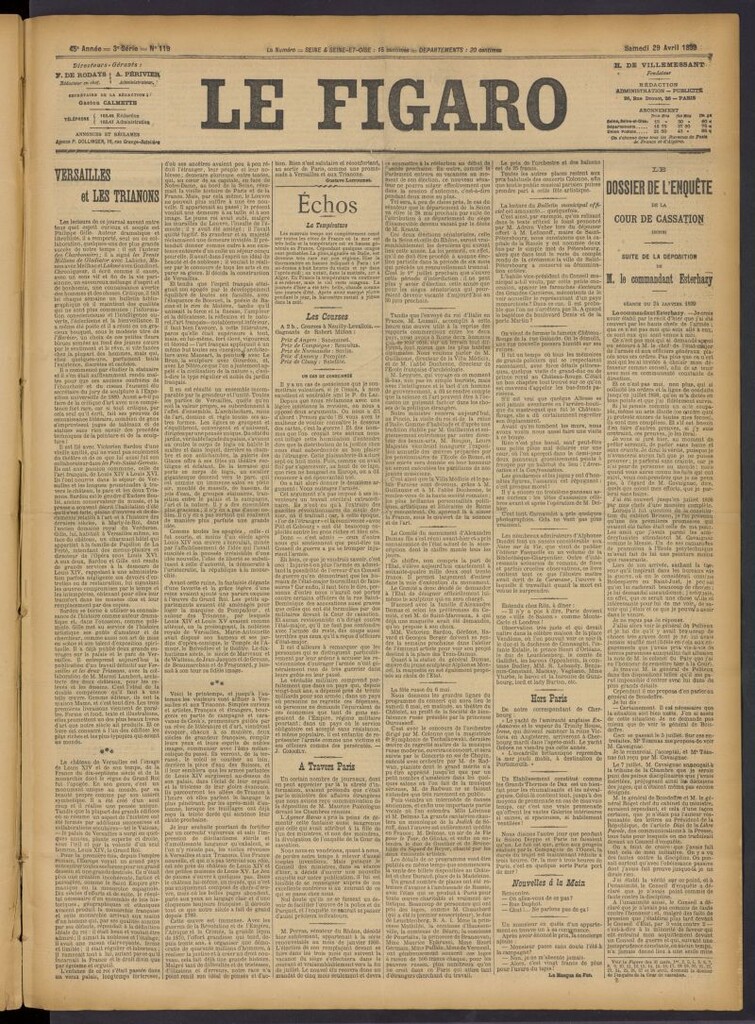Miniatura de Le Figaro del 29 de abril de 1899, nº 119