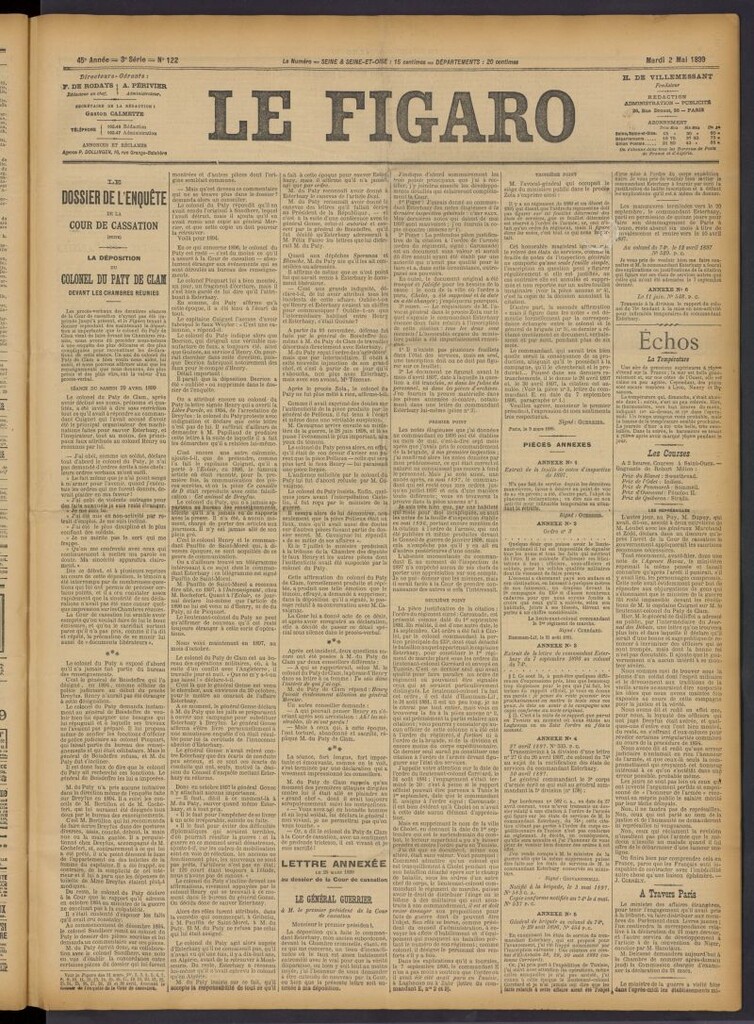 Miniatura de Le Figaro del 2 de mayo de 1899, nº 122