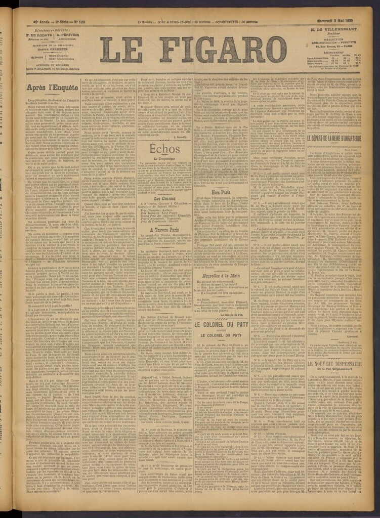 Miniatura de Le Figaro del 3 de mayo de 1899, nº 123