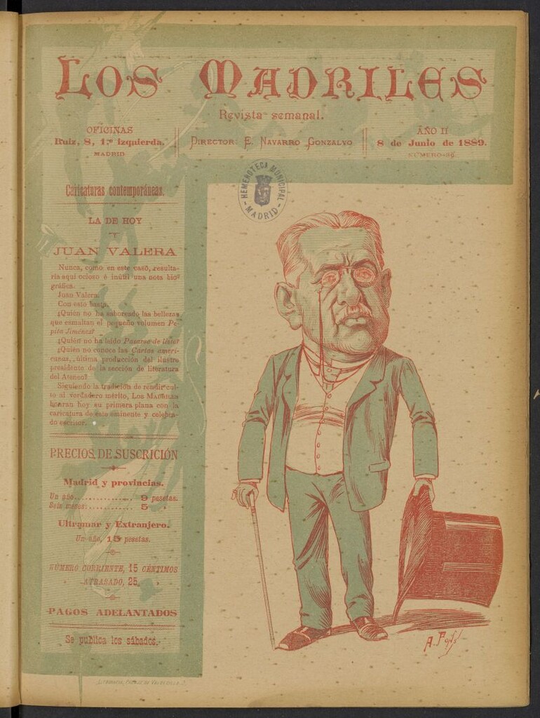 Miniatura de Los Madriles del 8 de junio de 1889, nº 36