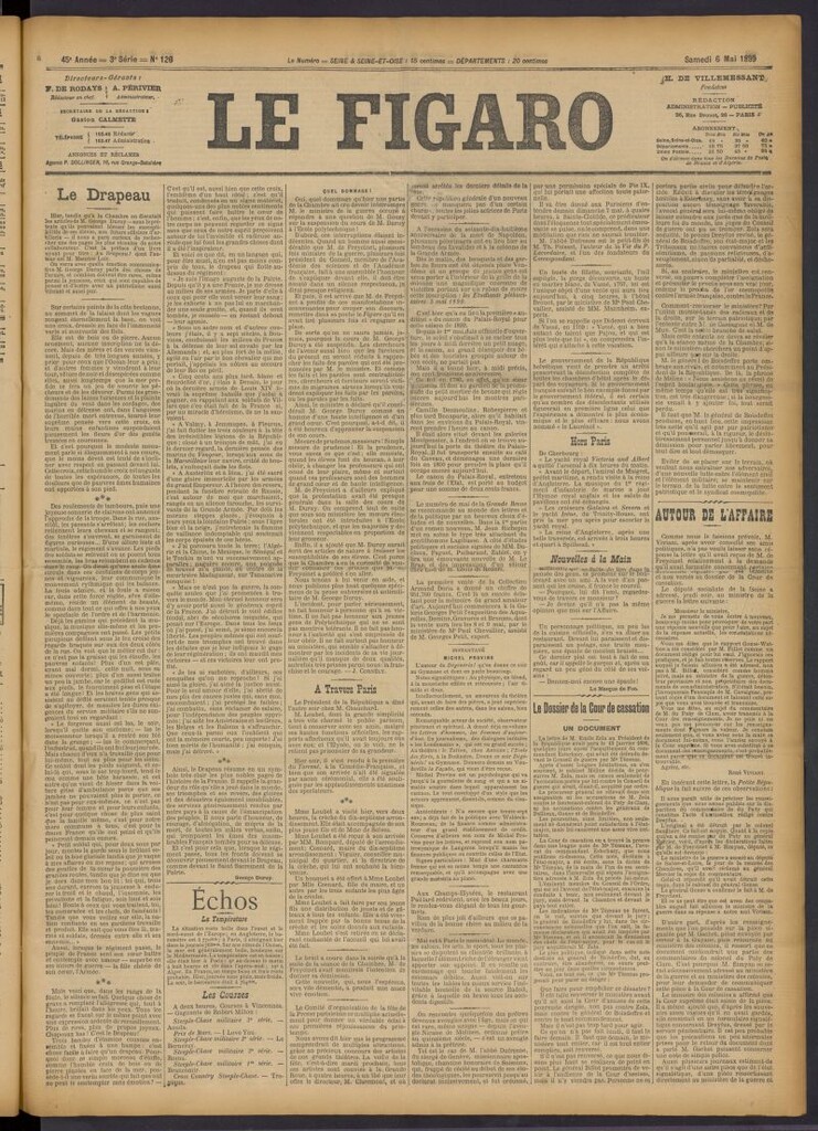 Miniatura de Le Figaro del 6 de mayo de 1899, nº 126