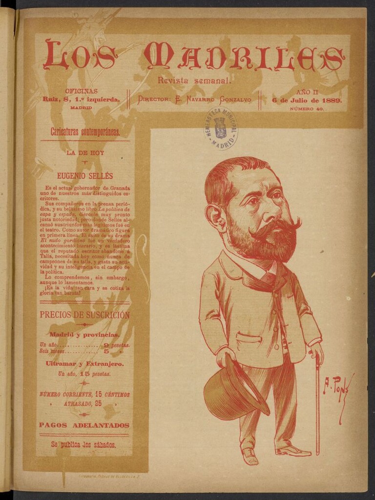 Miniatura de Los Madriles del 6 de julio de 1889, nº 40