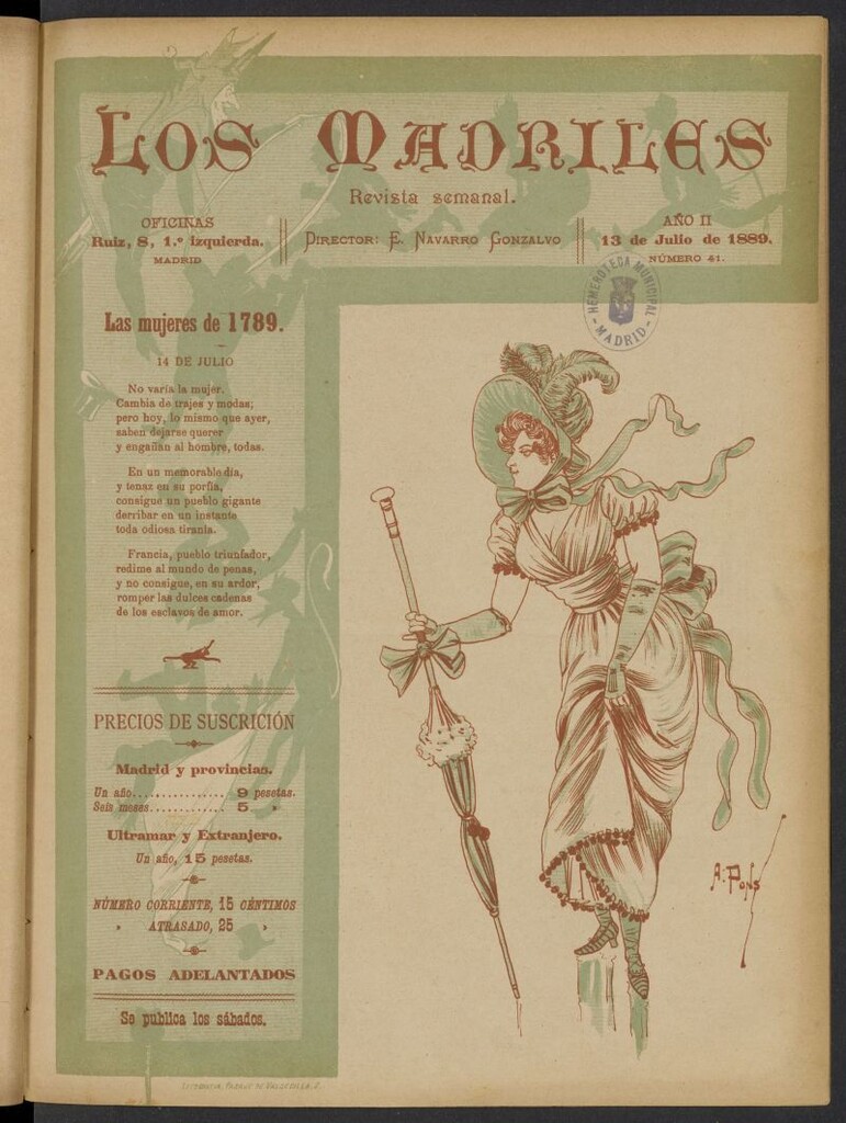 Miniatura de Los Madriles del 13 de julio de 1889, nº 41