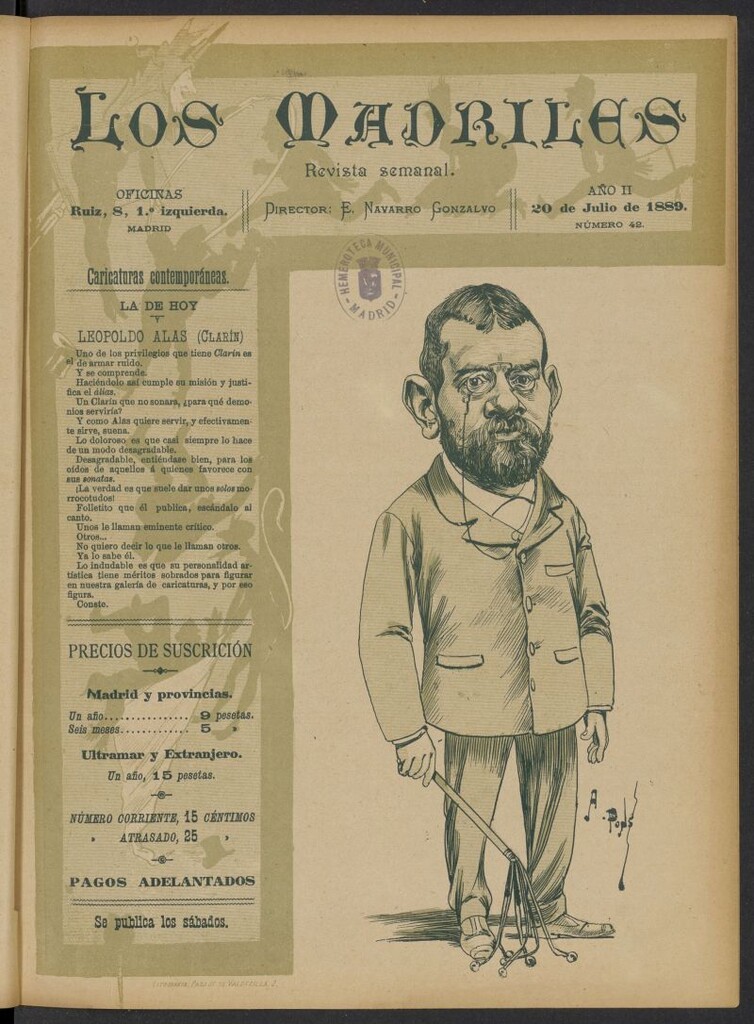 Miniatura de Los Madriles del 20 de julio de 1889, nº 42