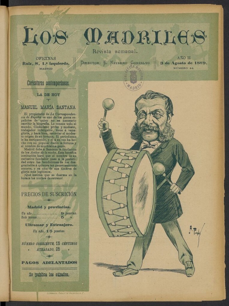 Miniatura de Los Madriles del 3 de agosto de 1889, nº 44