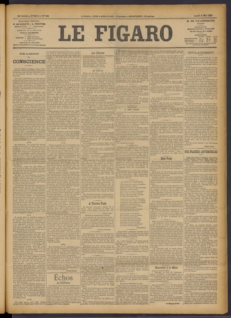 Miniatura de Le Figaro del 8 de mayo de 1899, nº 128