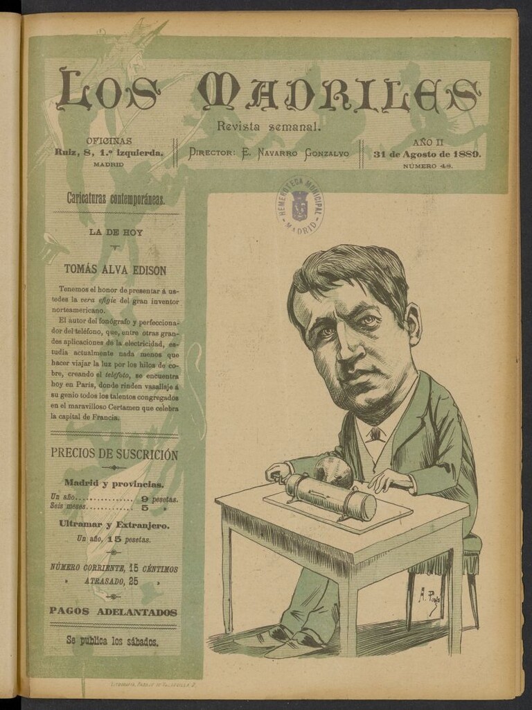Miniatura de Los Madriles del 31 de agosto de 1889, nº 48