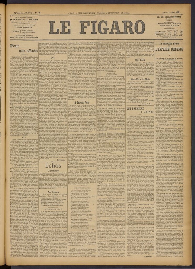Miniatura de Le Figaro del 11 de mayo de 1899, nº 131