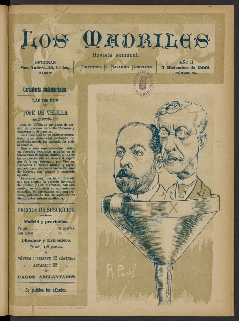 Miniatura de Los Madriles del 7 de diciembre de 1889, nº 62