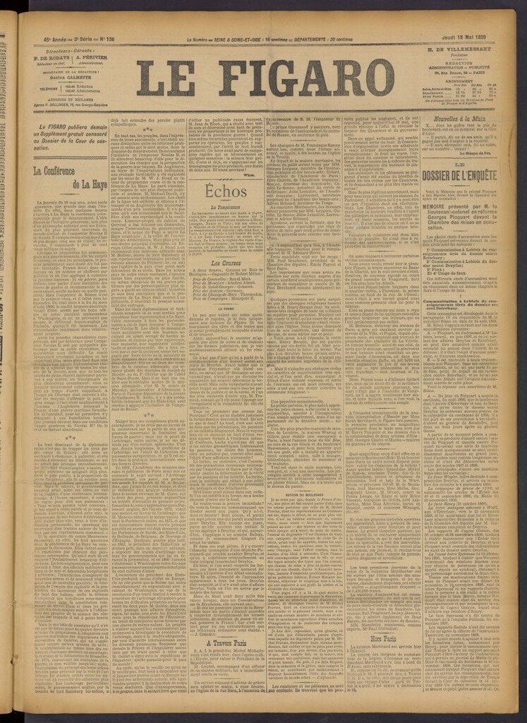 Miniatura de Le Figaro del 18 de mayo de 1899, nº 138