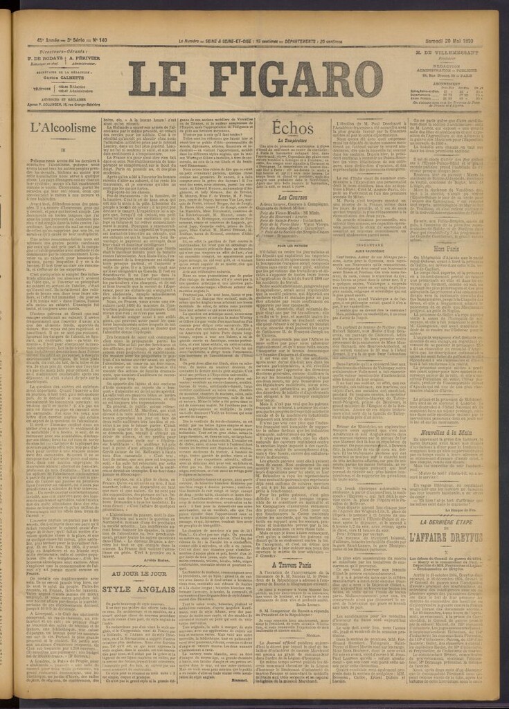 Miniatura de Le Figaro del 20 de mayo de 1899, nº 140