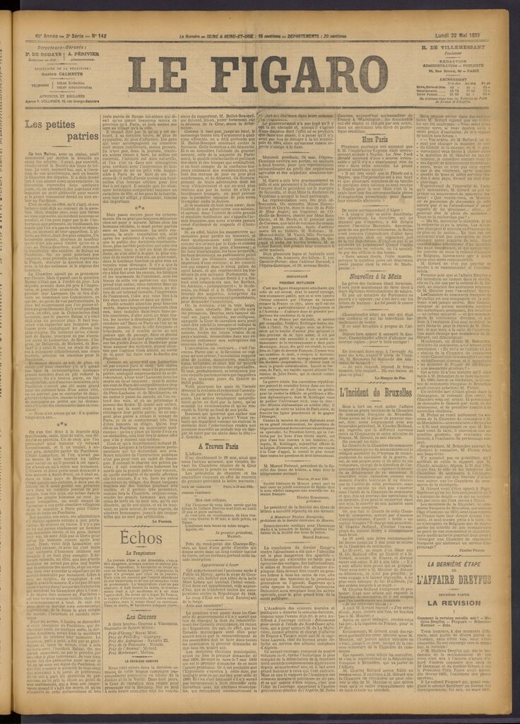Miniatura de Le Figaro del 22 de mayo de 1899, nº 142