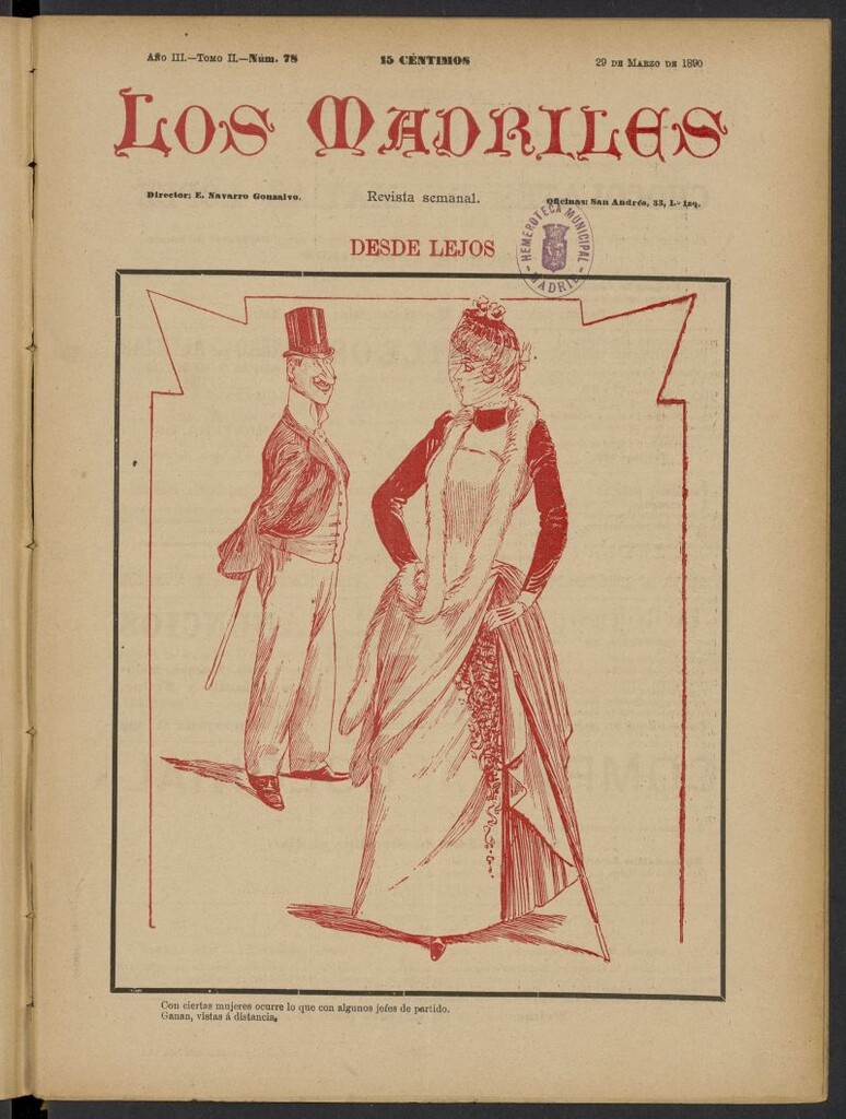 Miniatura de Los Madriles del 29 de marzo de 1890, nº 78