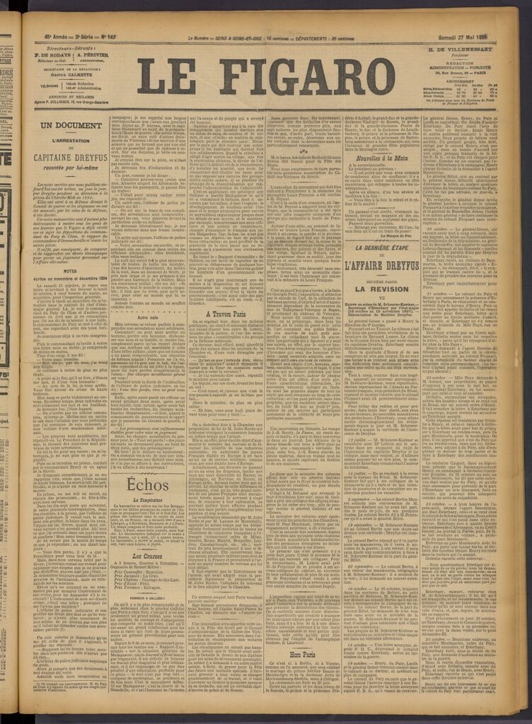 Miniatura de Le Figaro del 27 de mayo de 1899, nº 147