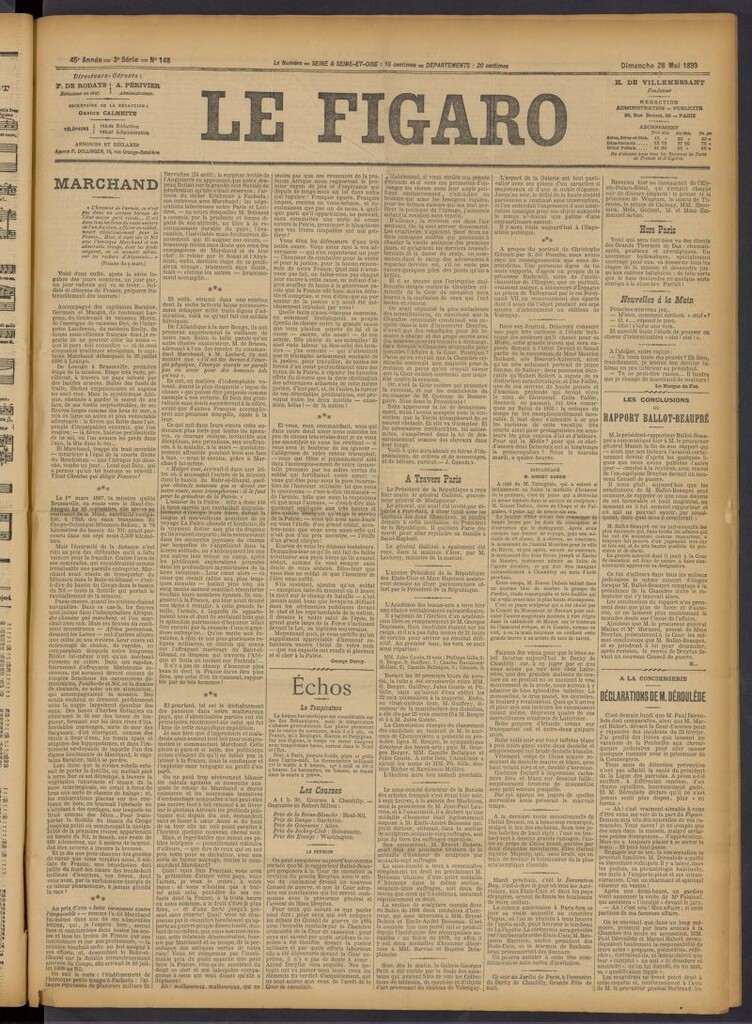 Miniatura de Le Figaro del 28 de mayo de 1899, nº 148