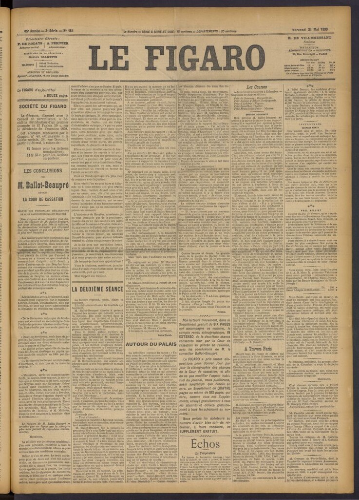 Miniatura de Le Figaro del 31 de mayo de 1899, nº 151