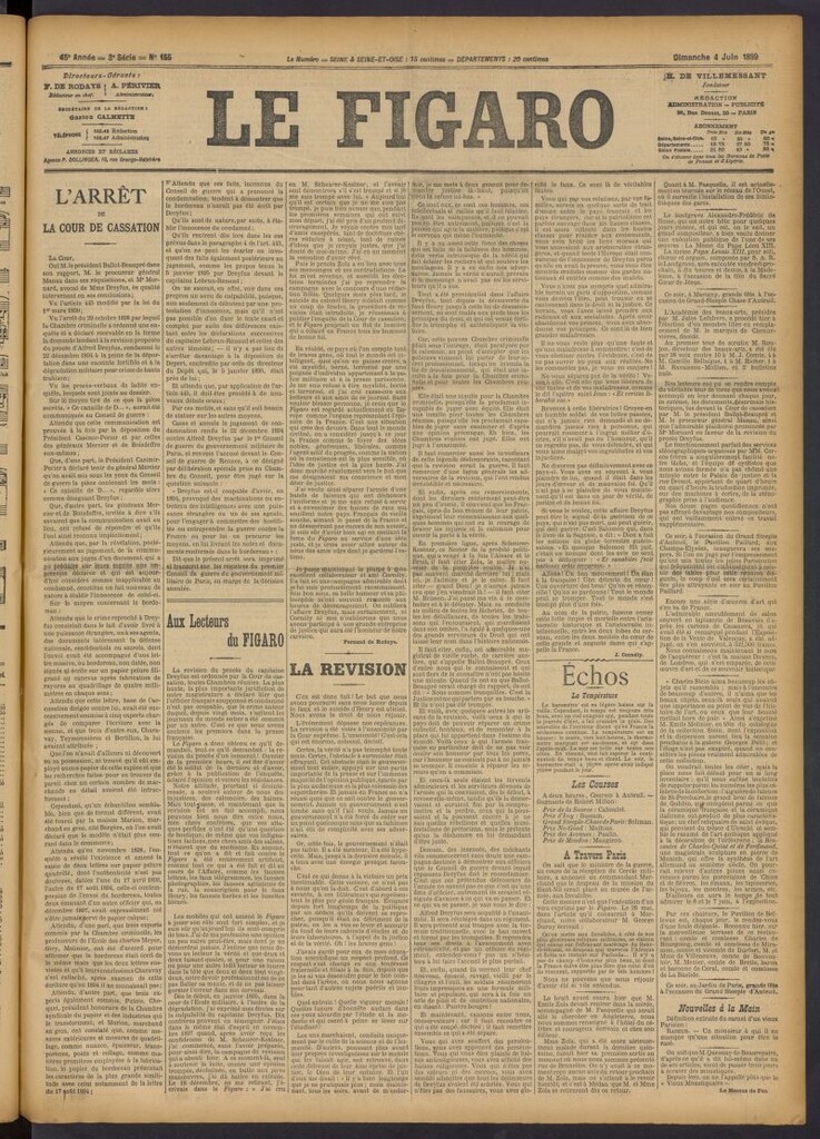 Miniatura de Le Figaro del 4 de junio de 1899, nº 155