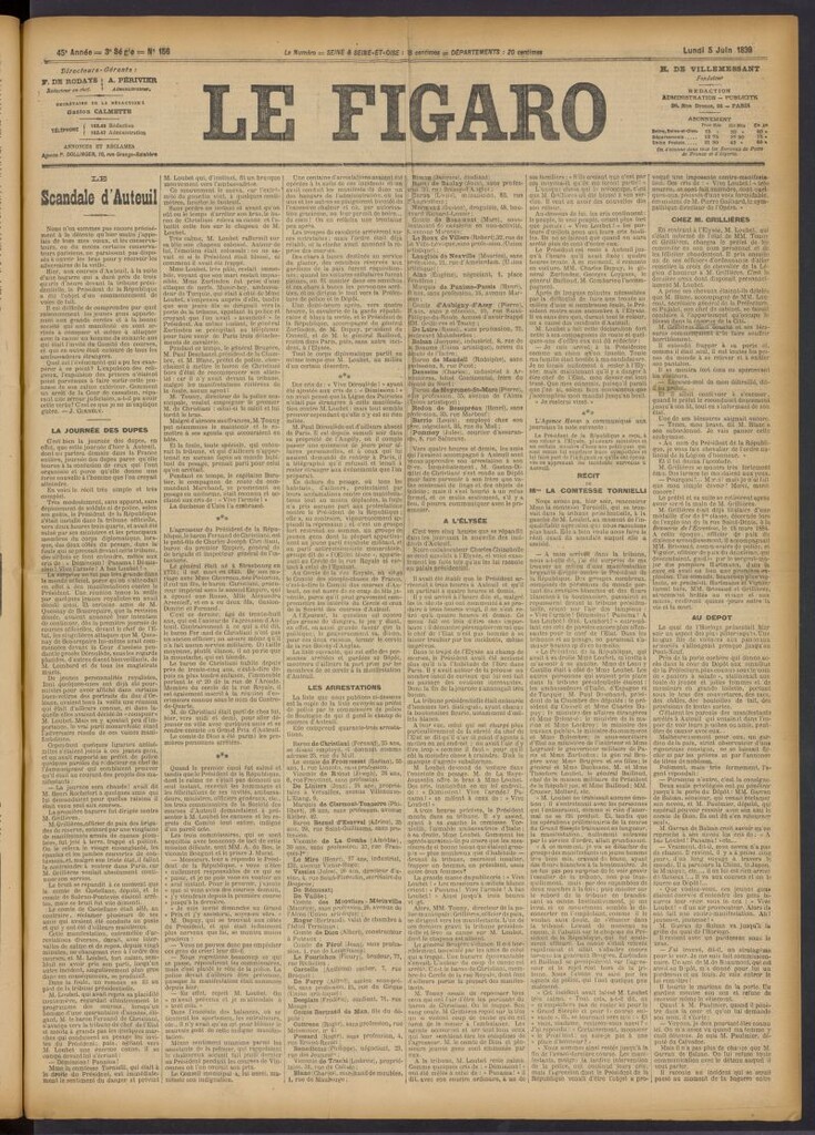 Miniatura de Le Figaro del 5 de junio de 1899, nº 156