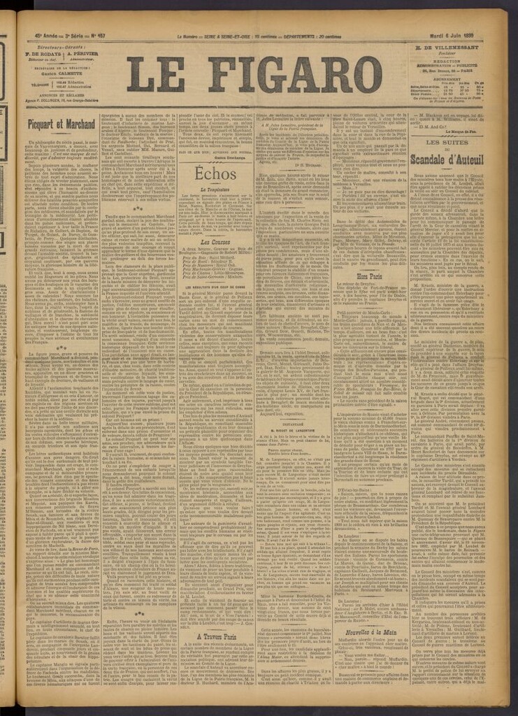 Miniatura de Le Figaro del 6 de junio de 1899, nº 157