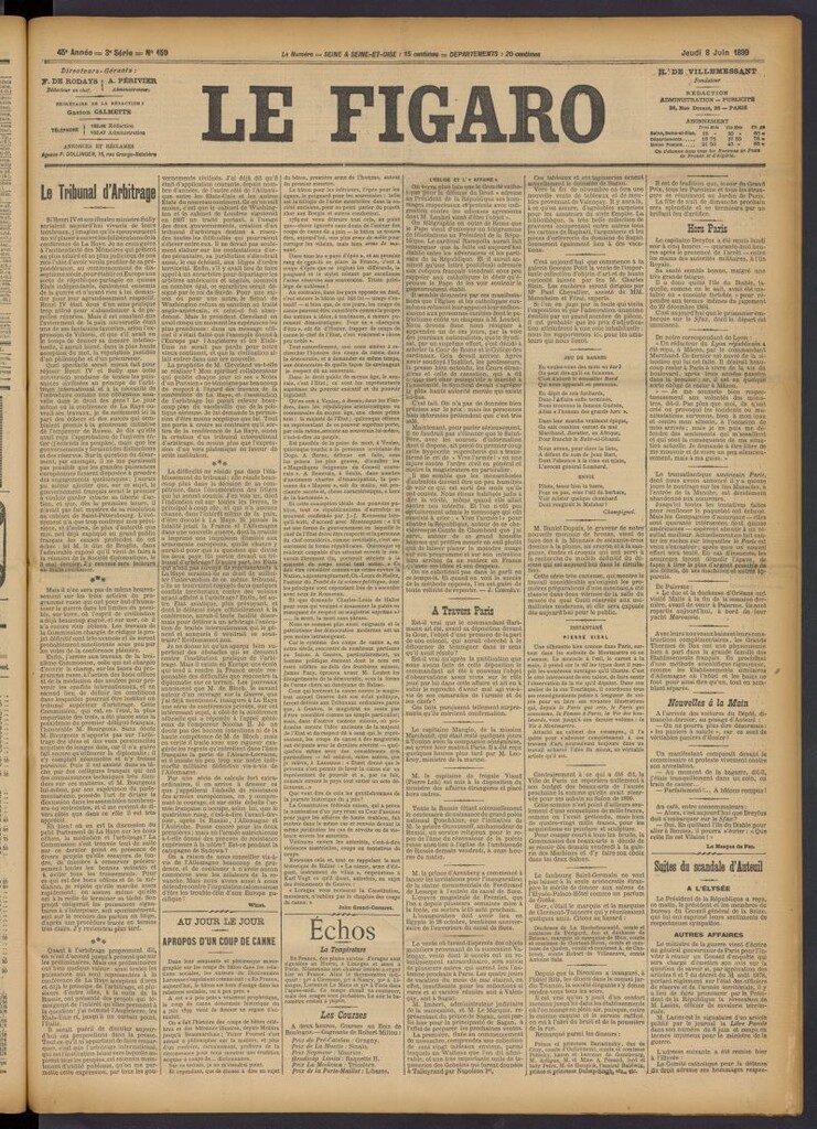 Miniatura de Le Figaro del 8 de junio de 1899, nº 159