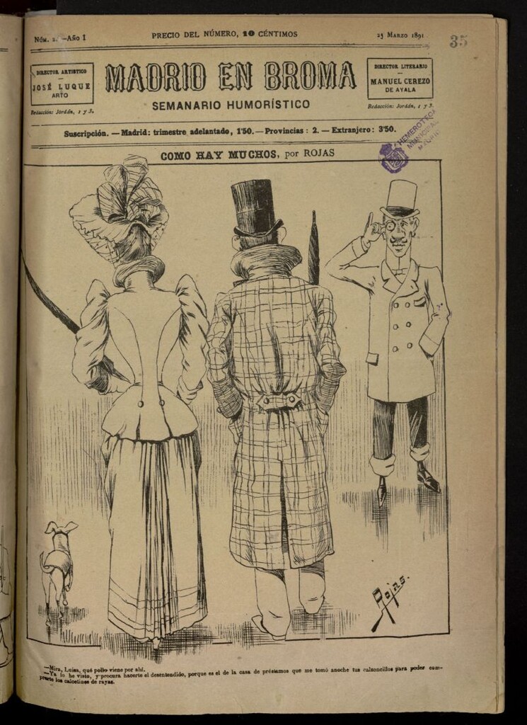 Miniatura de Madrid en broma: semanario humorístico del 25 de marzo de 1891